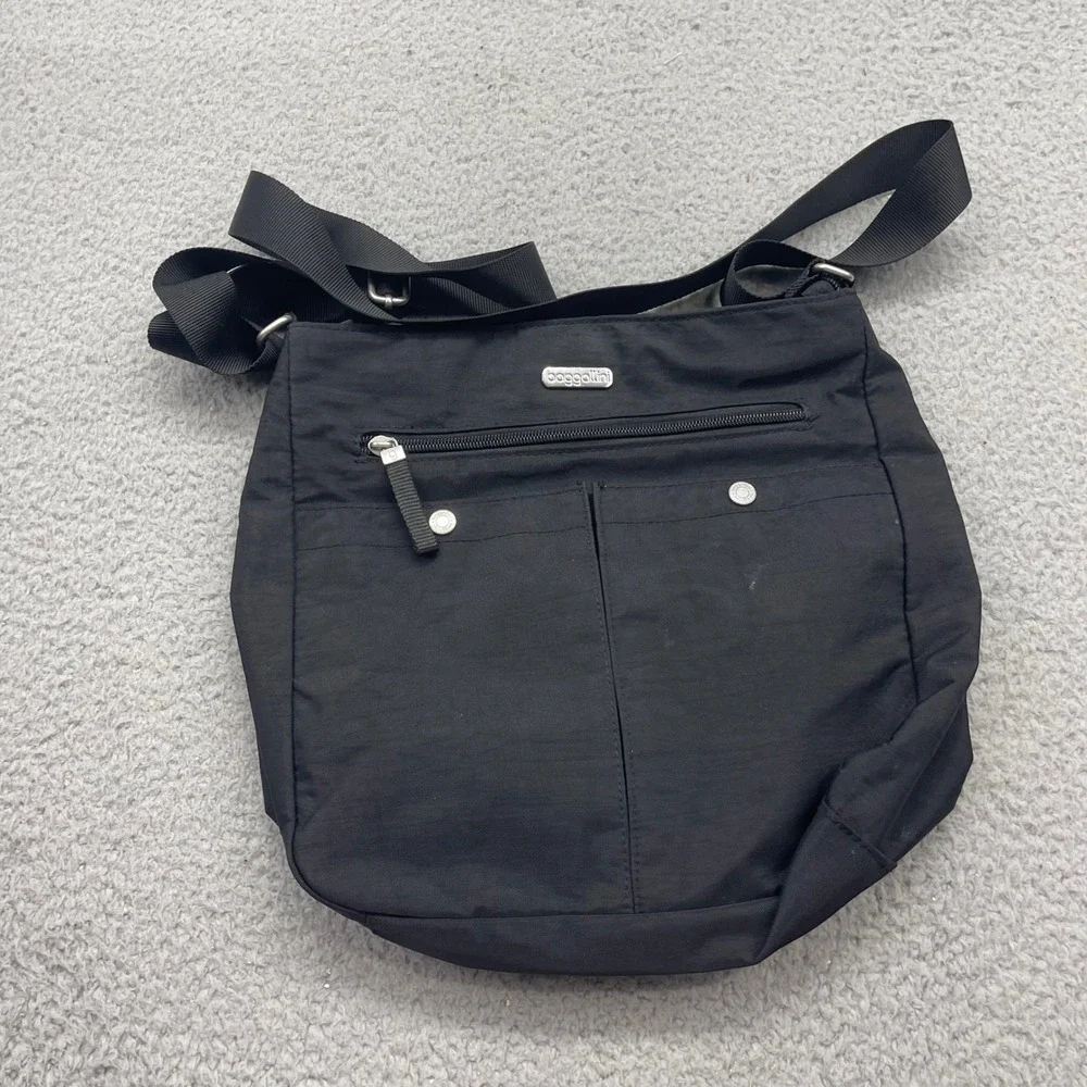 Baggallini Horizon Crossbody Bag Black Nylon Lightweight Travel Purse‎ Handbag